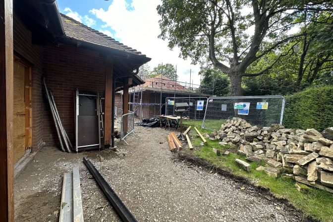 Construction site of the new Inpatient Unit