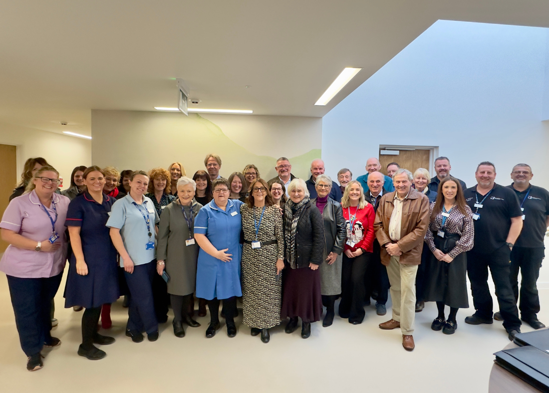 Nightingale House Hospice staff volunteers-and-trustees-gather for the handover of the new Inpatient Unit