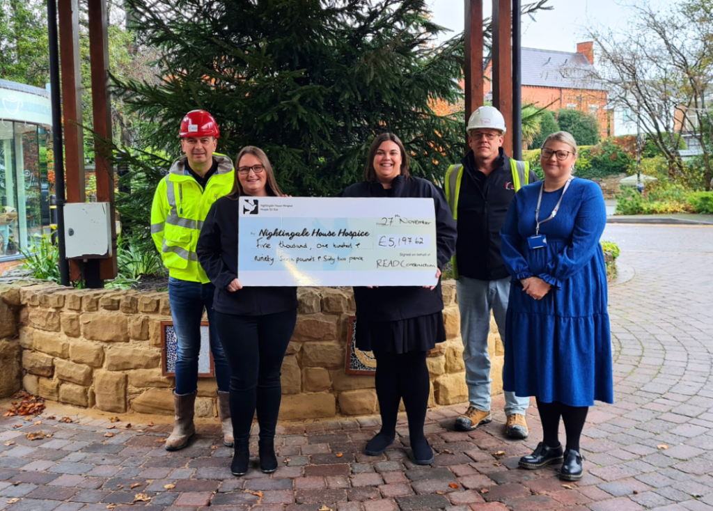 Read Construction cheque presentation with Sarah Povey